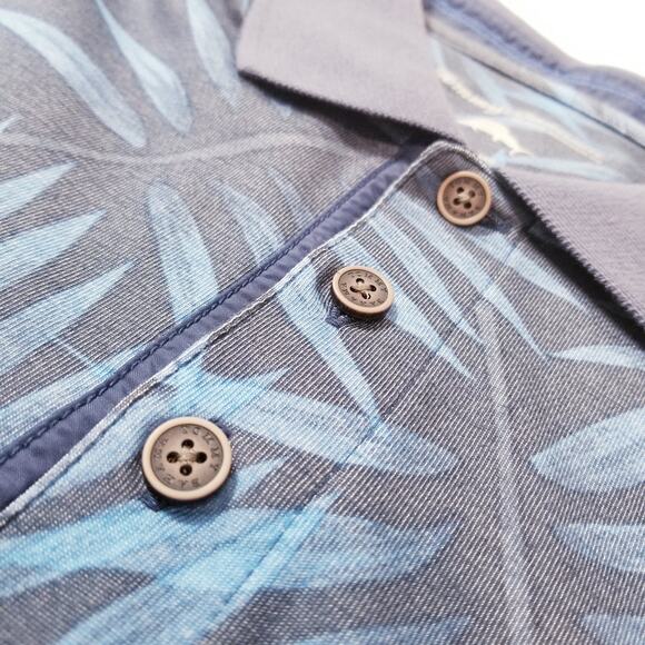 Tommy Bahama Island Modern Fit Tropical Leaf Print Collared Polo Shirt - Picture 8 of 10